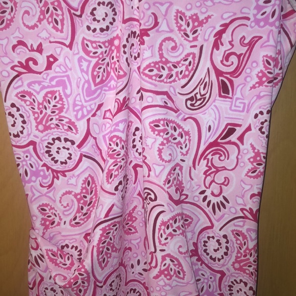 Pink/Red Print Nicole Miller Sleeveless Dress Size 4 - Picture 4 of 4